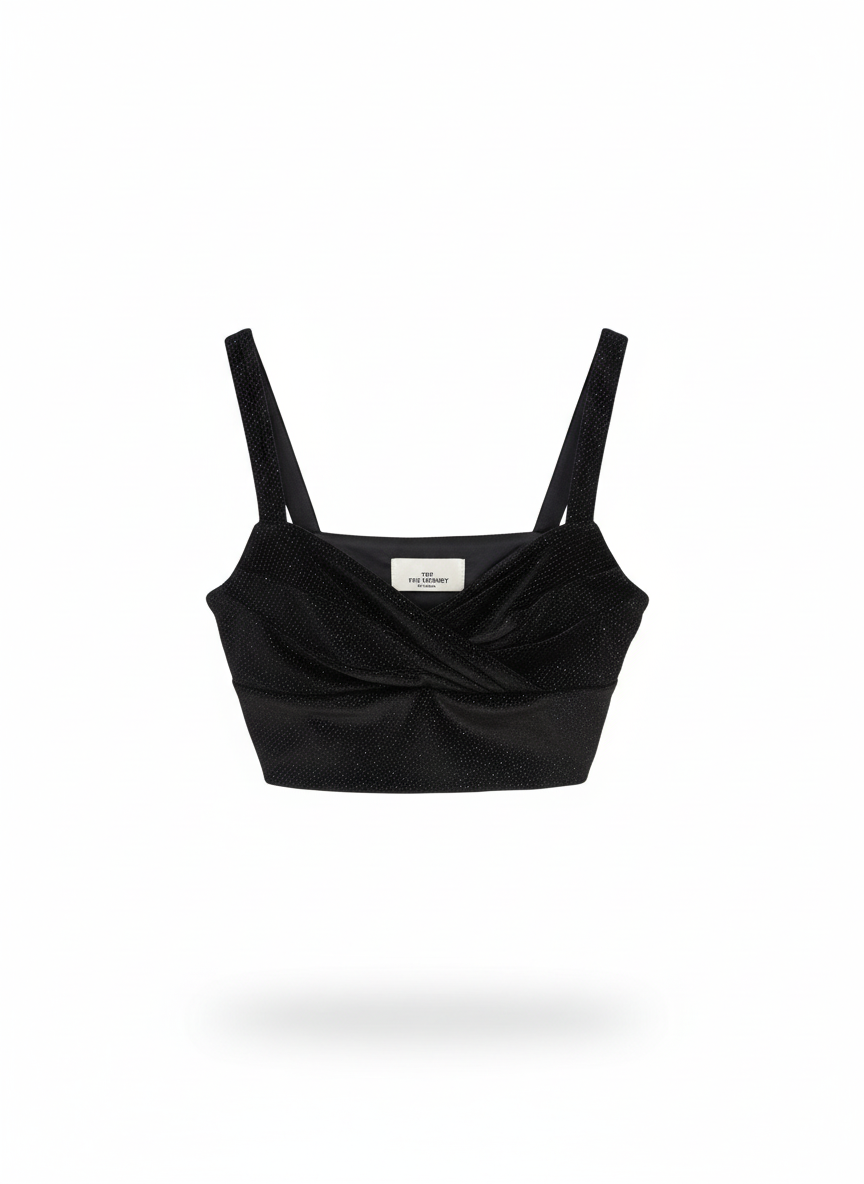 Emily Luxe Velvet Crop Top