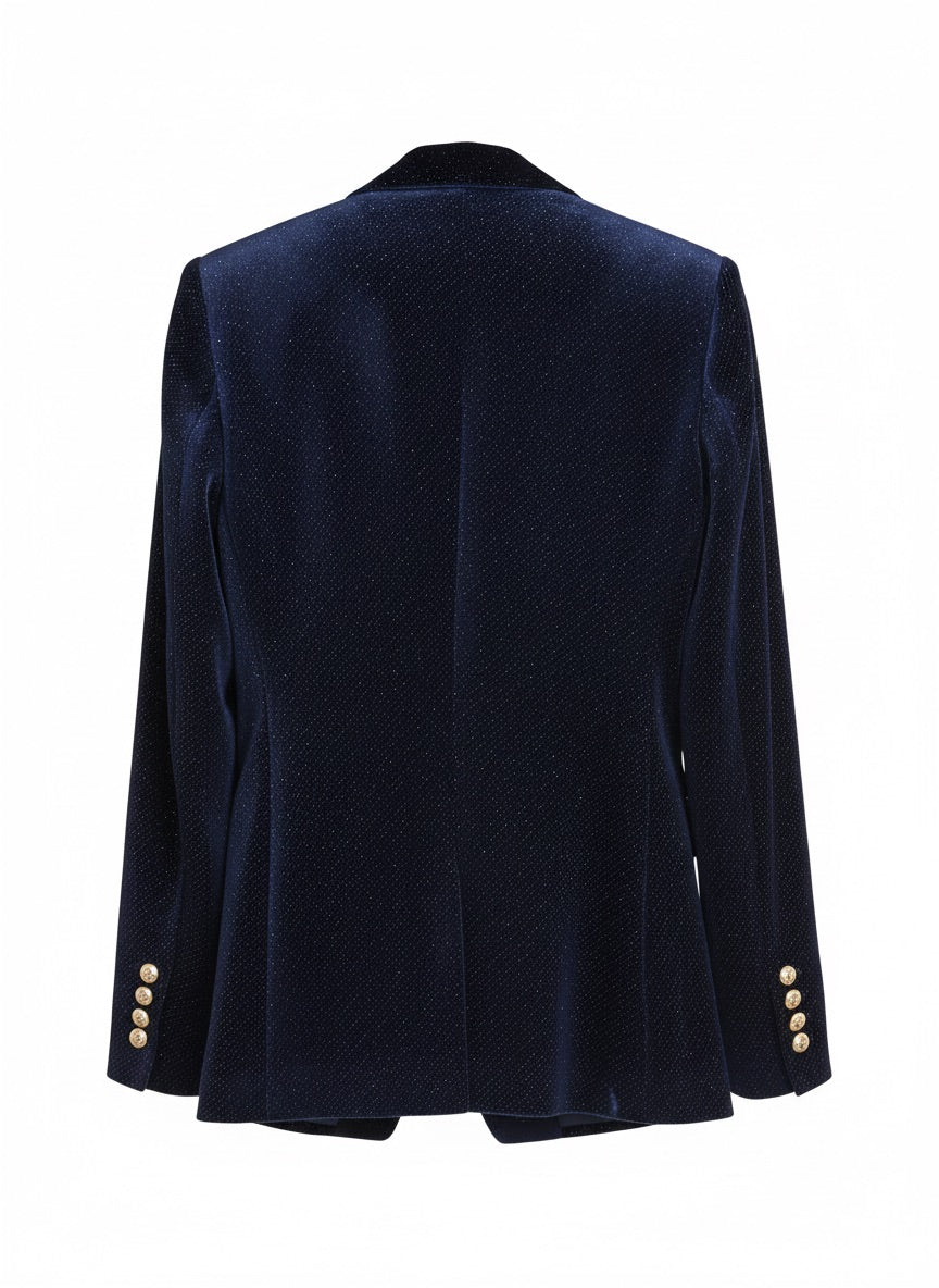 Stella Luxe Velvet Single Breasted Blazer