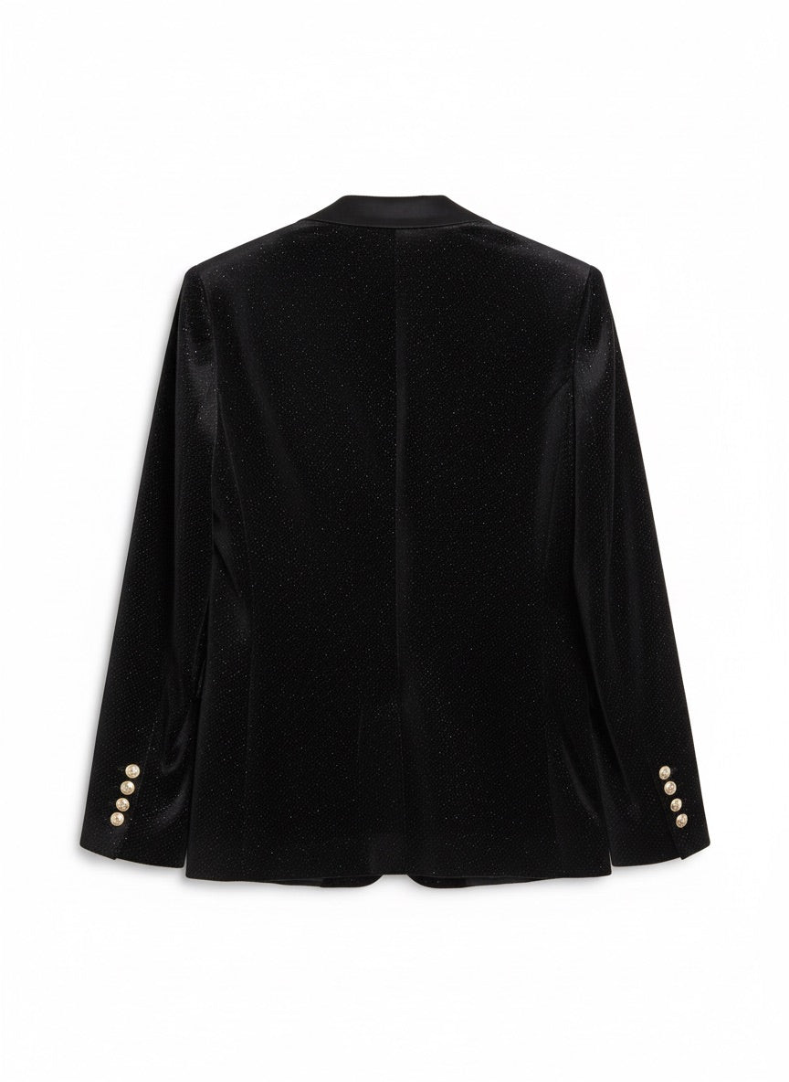 Stella Luxe Velvet Single Breasted Blazer