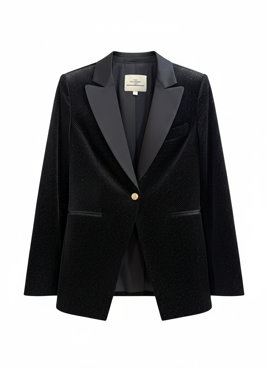 Stella Luxe Velvet Single Breasted Blazer